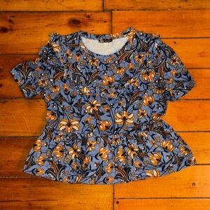 Zara ruffled boho floral blouse. Boho, Anthropologie style, spring, ruffles